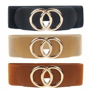 4122 Women's Elastic Wide Stretchy Waist Cinch Belt Waistband For Dresses